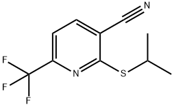2-(Isopropylsulfanyl)-6-(trifluoromethyl)nicotinonitrile 结构式