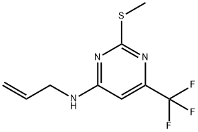 N-ALLYL-2-(METHYLSULFANYL)-6-(TRIFLUOROMETHYL)-4-PYRIMIDINAMINE 结构式