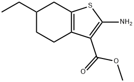 2-氨基-6-乙基-4,5,6,7-四氢苯并噻吩-3-羧酸甲酯 结构式