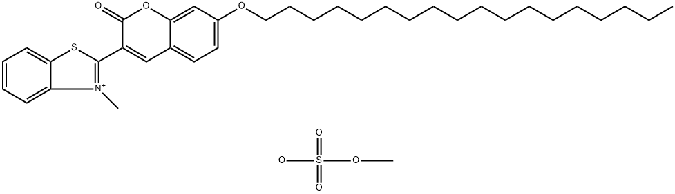 3-(3-METHYL-2-BENZOTHIAZOLYLIO)-7-OCTADECYLOXY-COUMARIN METHOSULFATE 结构式