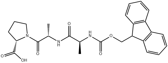1-[N-[N-[9H-芴-9-基甲氧羰基]-L-丙氨酰]-L-丙氨酰]-L-脯氨酸 结构式