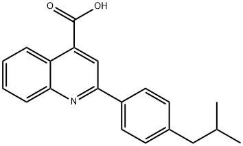 2-(4-异丁基苯基)-喹啉-4-羧酸 结构式