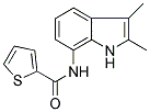 N-(2,3-DIMETHYL-(1H)-INDOL-7-YL)THIOPHENE-2-CARBOXAMIDE 结构式