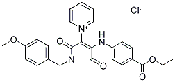 1-[4-[4-(ETHOXYCARBONYL)ANILINO]-1-(4-METHOXYBENZYL)-2,5-DIOXO-2,5-DIHYDRO-1H-PYRROL-3-YL]PYRIDINIUM CHLORIDE 结构式