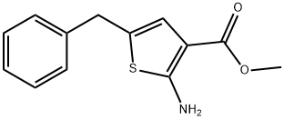 2-氨基-5-(苄基)噻吩-3-羧酸甲酯 结构式