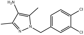 1-(3,4-二氯苄基)-3,5-二甲基-1H-吡唑-4-胺 结构式