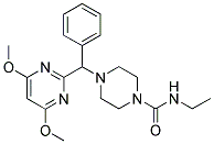 4-[A-(4,6-DIMETHOXYPYRIMIDIN-2-YL)BENZYL]-N-ETHYLPIPERAZINE-1-CARBOXAMIDE 结构式