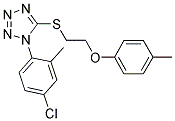 1-(4-CHLORO-2-METHYLPHENYL)-5-([2-(4-METHYLPHENOXY)ETHYL]THIO)-1H-TETRAZOLE 结构式