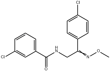 3-CHLORO-N-[2-(4-CHLOROPHENYL)-2-(METHOXYIMINO)ETHYL]BENZENECARBOXAMIDE 结构式