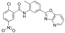 2-CHLORO-N-(2-METHYL-5-OXAZOLO[4,5-B]PYRIDIN-2-YL-PHENYL)-5-NITRO-BENZAMIDE 结构式