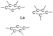TRIS(TETRAMETHYLCYCLOPENTADIENYL)LANTHANUM 结构式