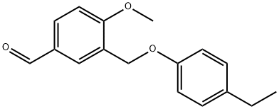 苯甲醛,3-(4-乙基苯氧基甲基)-4-甲氧基- 结构式