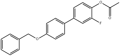 4'-(Benzyloxy)-3-fluoro[1,1'-biphenyl]-4-yl acetate 结构式