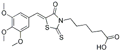 6-[4-Oxo-2-thioxo-5-(3,4,5-trimethoxy-benzylidene)-thiazolidin-3-yl]-hexanoic acid 结构式