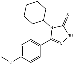 4-环己基-5-(4-甲氧苯基)-4H-1,2,4-三唑-3-硫醇 结构式