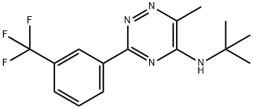 N-(TERT-BUTYL)-6-METHYL-3-[3-(TRIFLUOROMETHYL)PHENYL]-1,2,4-TRIAZIN-5-AMINE 结构式