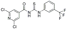 N-(2,6-DICHLOROISONICOTINOYL)-N'-[3-(TRIFLUOROMETHYL)PHENYL]THIOUREA 结构式