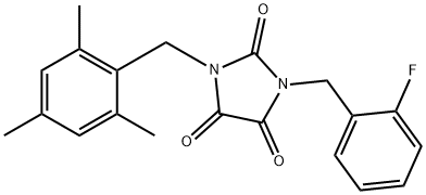 1-(2-FLUOROBENZYL)-3-(MESITYLMETHYL)-1H-IMIDAZOLE-2,4,5(3H)-TRIONE 结构式