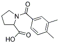 1-(3,4-Dimethylbenzoyl)pyrrolidine-2-carboxylic acid 结构式