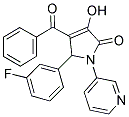 4-BENZOYL-5-(3-FLUOROPHENYL)-3-HYDROXY-1-PYRIDIN-3-YL-1,5-DIHYDRO-2H-PYRROL-2-ONE 结构式