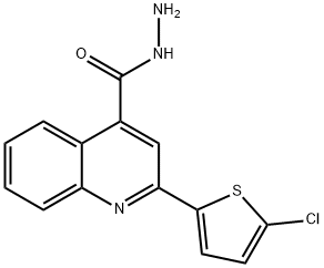 2-(5-CHLORO-THIOPHEN-2-YL)-QUINOLINE-4-CARBOXYLIC ACID HYDRAZIDE 结构式