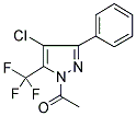 1-ACETYL-4-CHLORO-5(3)-PHENYL-3(5)-(TRIFLUOROMETHYL)PYRAZOLE 结构式