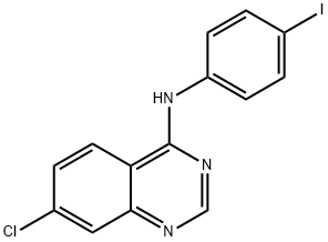 7-CHLORO-N-(4-IODOPHENYL)-4-QUINAZOLINAMINE 结构式