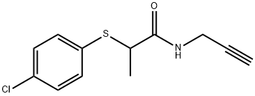 2-(4-CHLOROPHENYLTHIO)-N-PROP-2-YNYLPROPANAMIDE 结构式