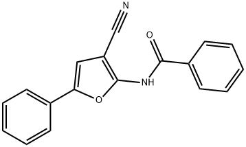 N-(3-CYANO-5-PHENYL-2-FURYL)BENZENECARBOXAMIDE 结构式