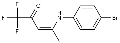 4-(4-Bromoanilino)-1,1,1-trifluoro-3-penten-2-one 结构式