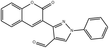 3-(2-氧代-2H-1-苯并吡喃-3-基)-1-苯基-1H-吡唑-4-甲醛 结构式