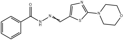 N'-[(E)-(2-MORPHOLINO-1,3-THIAZOL-5-YL)METHYLIDENE]BENZENECARBOHYDRAZIDE 结构式