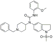 N-(1-BENZYLPIPERIDIN-4-YL)-N-(2,3-DIHYDRO-1-(METHYLSULPHONYL)-(1H)-INDOL-5-YL)-N'-(2-METHOXYPHENYL)UREA 结构式