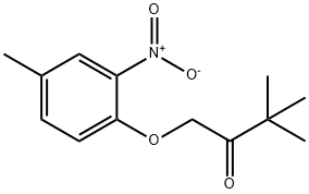 3,3-Dimethyl-1-(4-methyl-2-nitrophenoxy)-2-butanone 结构式