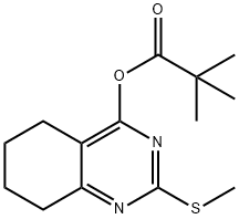 2-(Methylsulfanyl)-5,6,7,8-tetrahydro-4-quinazolinyl pivalate 结构式