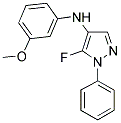 5-FLUORO-4-[N-(3-METHOXYPHENYL)AMIDO]-1-PHENYLPYRAZOLE 结构式