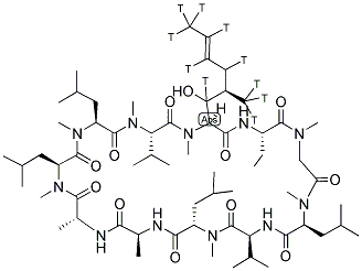 METHYL-BUTENYL-METHYL-THREONINE-BETA-3H CYCLOSPORIN-A 结构式