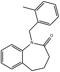1-(2-METHYLBENZYL)-1,3,4,5-TETRAHYDRO-2H-1-BENZAZEPIN-2-ONE 结构式
