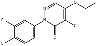 4-CHLORO-2-(3,4-DICHLOROPHENYL)-5-ETHOXY-3(2H)-PYRIDAZINONE 结构式