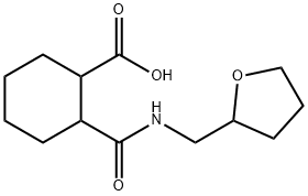 2-[(TETRAHYDRO-FURAN-2-YLMETHYL)-CARBAMOYL]-CYCLOHEXANECARBOXYLIC ACID 结构式