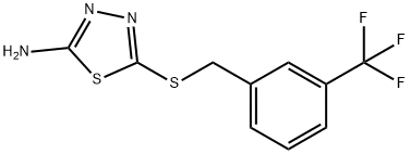 5-(3-三氟甲基-苄基硫基)-[1,3,4]噻二唑-2-基胺 结构式