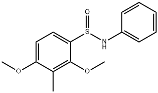 2,4-DIMETHOXY-3-METHYL-N-PHENYLBENZENESULFINAMIDE 结构式