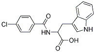 2-(4-CHLORO-BENZOYLAMINO)-3-(1H-INDOL-3-YL)-PROPIONIC ACID 结构式