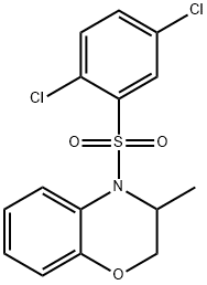 4-[(2,5-DICHLOROPHENYL)SULFONYL]-3-METHYL-3,4-DIHYDRO-2H-1,4-BENZOXAZINE 结构式