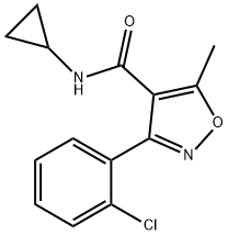 (3-(2-CHLOROPHENYL)-5-METHYLISOXAZOL-4-YL)-N-CYCLOPROPYLFORMAMIDE 结构式