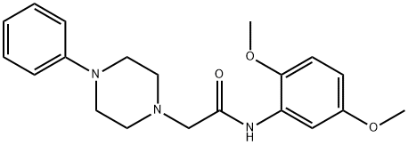 N-(2,5-DIMETHOXYPHENYL)-2-(4-PHENYLPIPERAZINO)ACETAMIDE 结构式