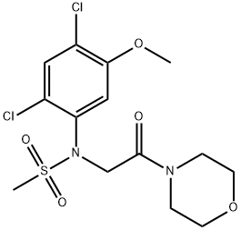 N-(2,4-DICHLORO-5-METHOXYPHENYL)-N-(2-MORPHOLINO-2-OXOETHYL)METHANESULFONAMIDE 结构式