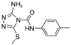 3-AMINO-N-(4-METHYLPHENYL)-5-(METHYLSULFANYL)-4H-1,2,4-TRIAZOLE-4-CARBOXAMIDE 结构式