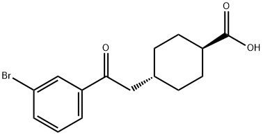 TRANS-4-[2-(3-BROMOPHENYL)-2-OXOETHYL]CYCLOHEXANE-1-CARBOXYLIC ACID 结构式