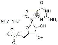 GUANOSINE 5'-MONOPHOSPHATE, DIAMMONIUM SALT, [8-14C] 结构式